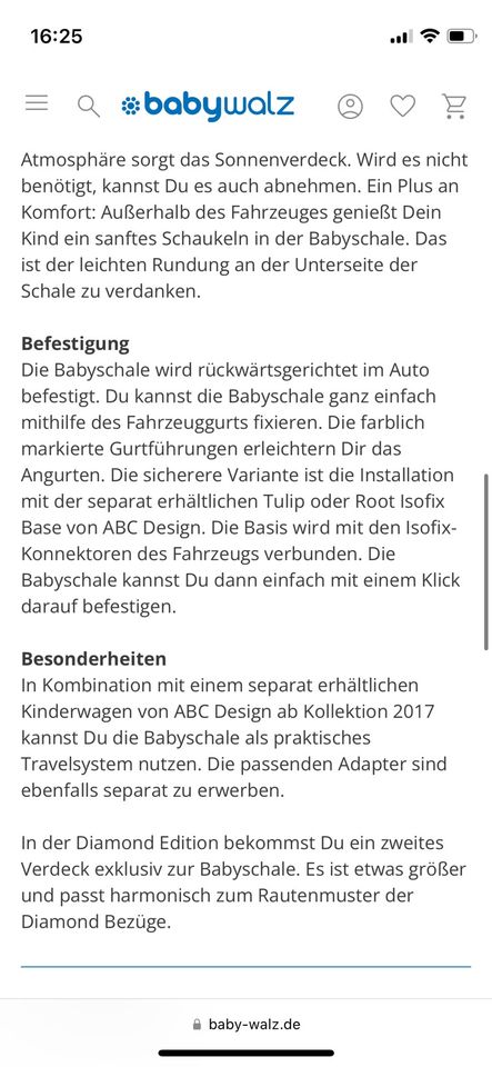ABC Design Babyschale -Tulip- in Düsseldorf