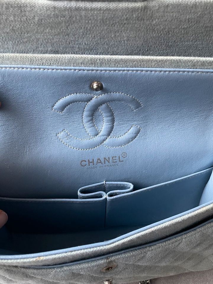 Chanel Small Double Flap Bag Tasche Handtasche grau in Berlin