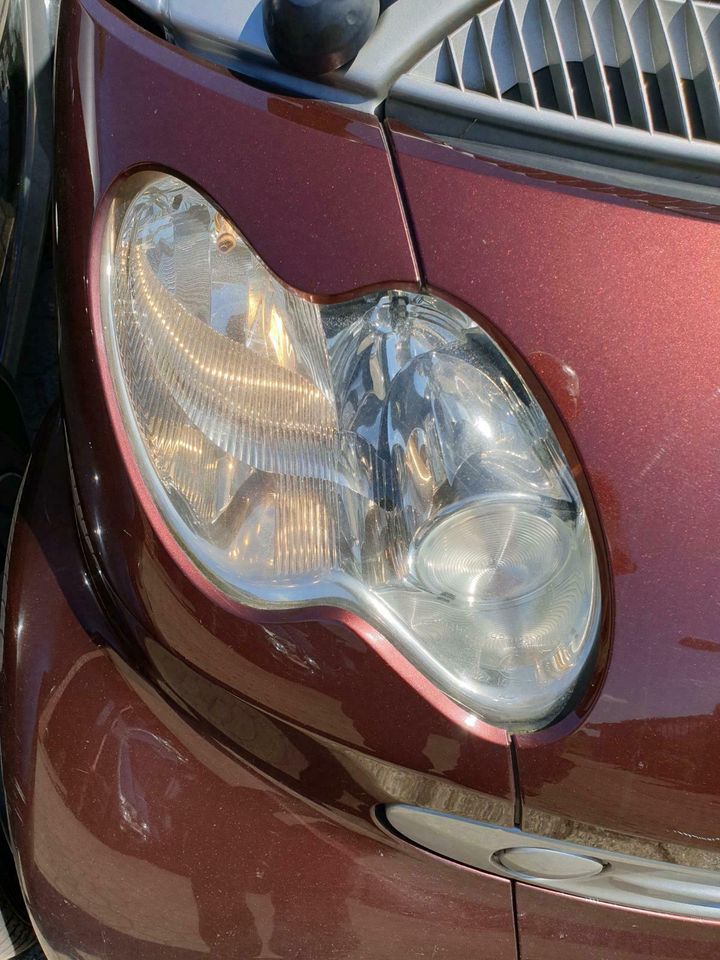 Smart 450 Facelift Cabrio schwarze Scheinwerfer Einsätze Spiegel in Hamburg