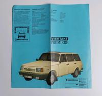 Wartburg 1.3 -Werbung 1989 Faltblatt DDR Thüringen - Eisenach Vorschau
