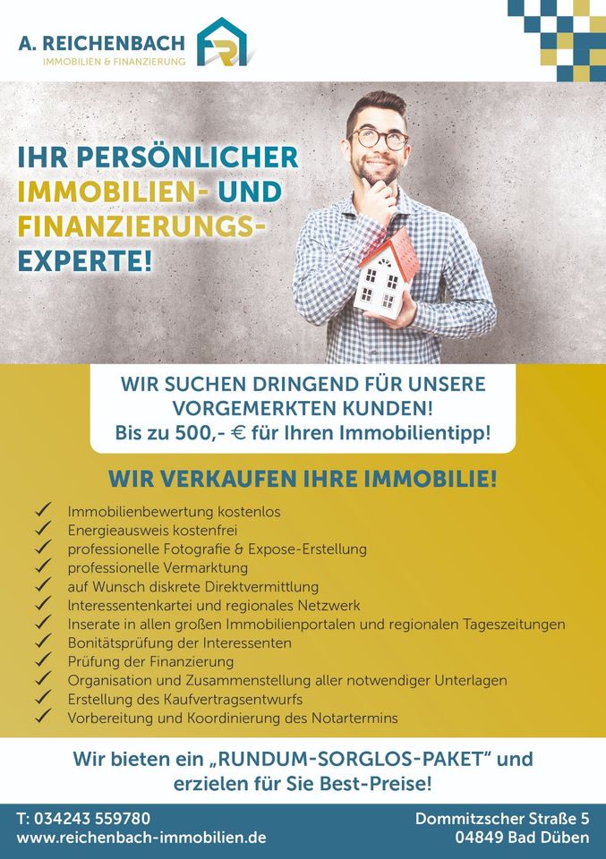 Schnäppchenobjekt! Gewerbegrundstück mit ehemaliger Gärtnerei in Rehsen zu verkaufen! in Oranienbaum-Wörlitz