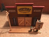 Holzhaus Western Livery Stable 60/70er Elastolin Wild West Baden-Württemberg - Asperg Vorschau