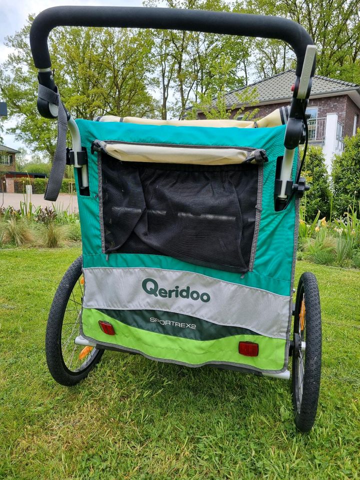 Qeridoo Sportrex 2 Fahrrad Kinderanhänger (inkl.Babyschale mögl.) in Ammersbek