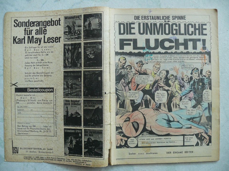 Hit Comics Nr. 79 X-Männer, 84 Spinne, 102 Rächer bsv 1968/69 in Leverkusen