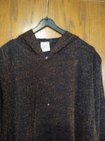 Glitzer Bluse/Shirt schwarz m. Kupferglitzer Stretch+Kapuze 40/42 Rheinland-Pfalz - Hergenfeld Vorschau