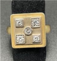 Damen Gold Ring in 585 Gold 14 Karat mit 5 Diamanten Nordrhein-Westfalen - Ahaus Vorschau