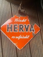 Trinkt HERVA altes Emaille Schild Niedersachsen - Uelzen Vorschau