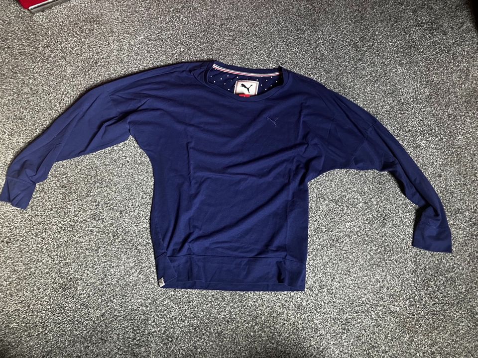 Puma langarmshirt blau und hellblau 36 in Blankenheim