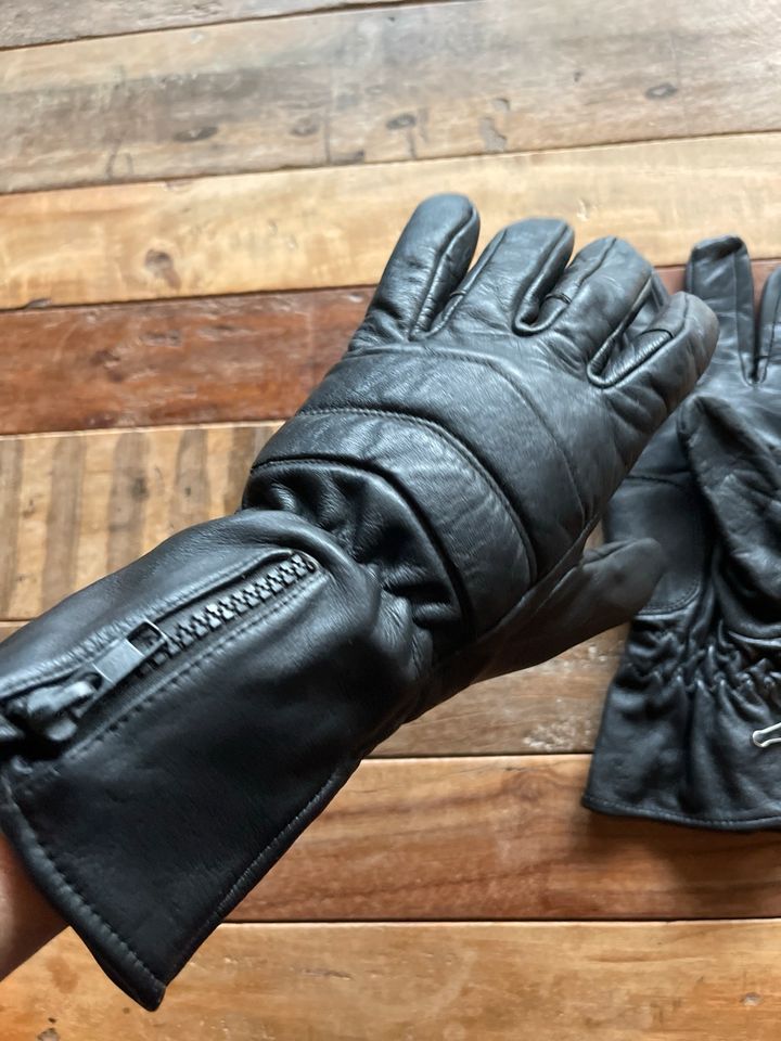 Motorradhandschuhe Damen M Leder schwarz in Hamburg