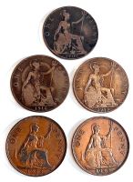 5x ONE PENNY Münze 1903 1916 1919 1938 1945 Georg V Edward Niedersachsen - Wennigsen Vorschau