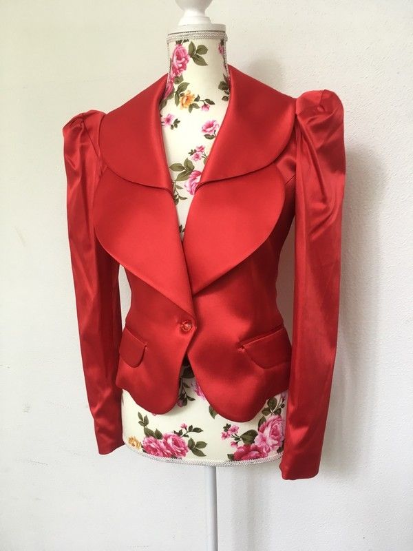 Sakko Jacke Damen Blazer rot Viktorianisch E & D Fashion in Landsberg (Lech)