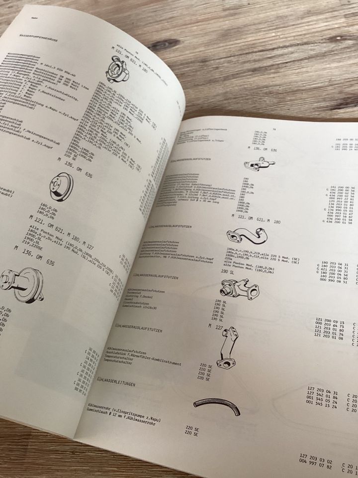 Mercedes Benz 180 190 SL 220 S Katalog in Wolfenbüttel