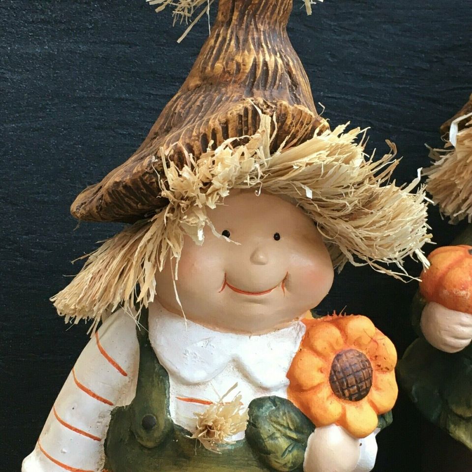 XL 40cm Dekorative Herbstfigur Erntefrau Skulptur Herbst Deko in Potsdam