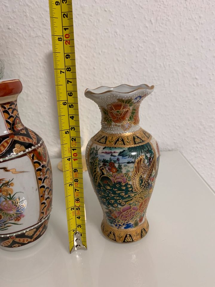 2 alte Antike Vintage handgemalt bunt Vase Dekoration Deko in Berlin