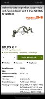 Halter Druckspeicher Golf 1 / Cabrio Edelstahl NEU Niedersachsen - Lehre Vorschau