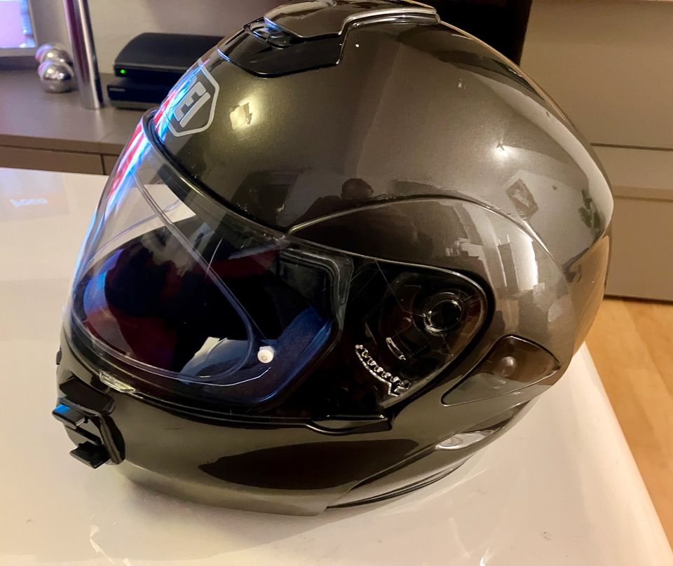 shoei  Klapphelm Multitec Integralhelm Grau Guter Zustand Sauber in Bad Saulgau