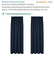 Vorhang Gardine blickdicht dunkelblau Bayern - Lichtenfels Vorschau