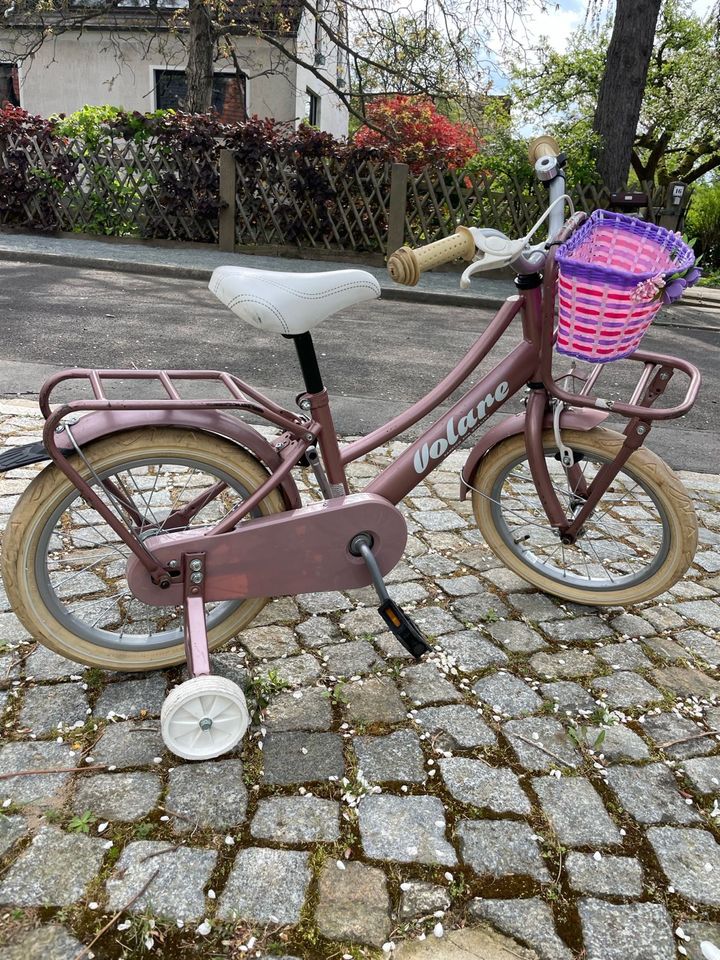 Kinderfahrrad „Retro“ 16“ inkl. Stützräder rosé gold in Dresden