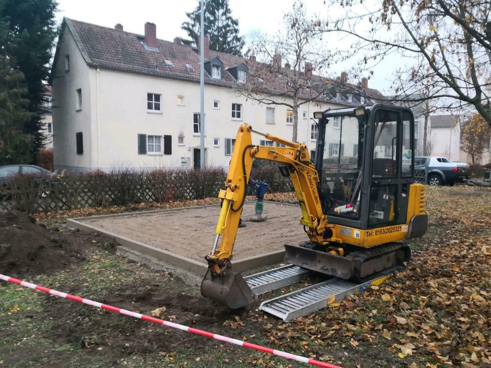 Fundamentbau fürs Gartenhaus in Wiesbaden