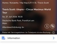 Travis Scott Konzert Ticket Bayern - Erlangen Vorschau