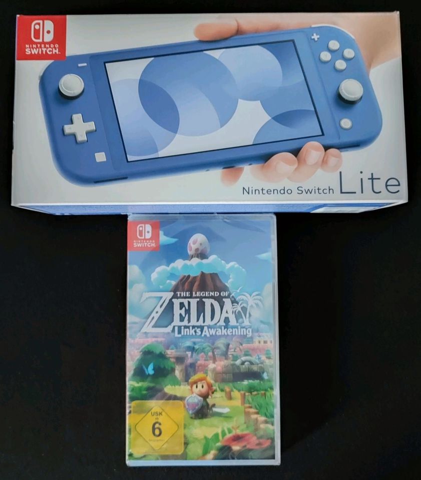 Nintendo Switch Lite in blau mit Zelda Spiel (NEU) in Schondorf am Ammersee