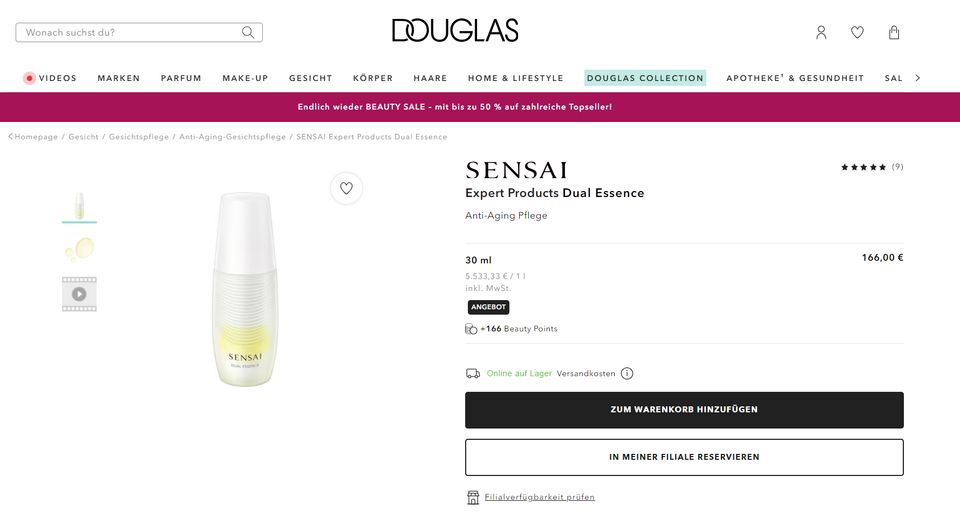 Sensai Dual Essence 30 ml in Bad Orb