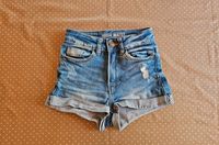 Jeansshorts High Waist Gr 134 blau Mädchen  kaum getragen Bayern - Gräfendorf Vorschau