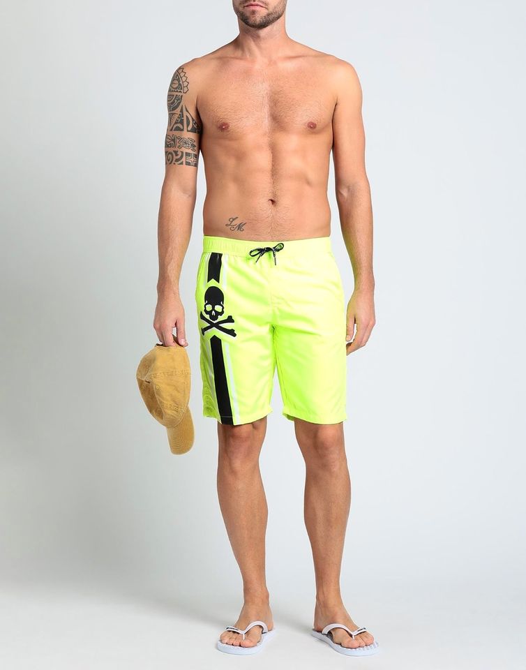 Philipp Plein Long Boardshort Gr. XL in Fluo Yellow in Wilmersdorf bei Pritzwalk