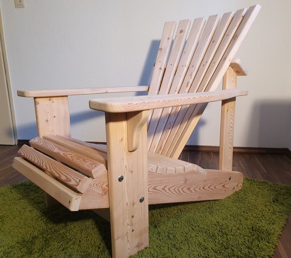 Adirondack Chair Stuhl Bank Gartenstuhl Deckchair  Lärche Holz in Balve