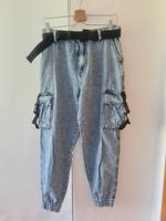 Cargo Jeans mit Gürtel high waist Gr. L, 40-42 New Yorker Bayern - Augsburg Vorschau