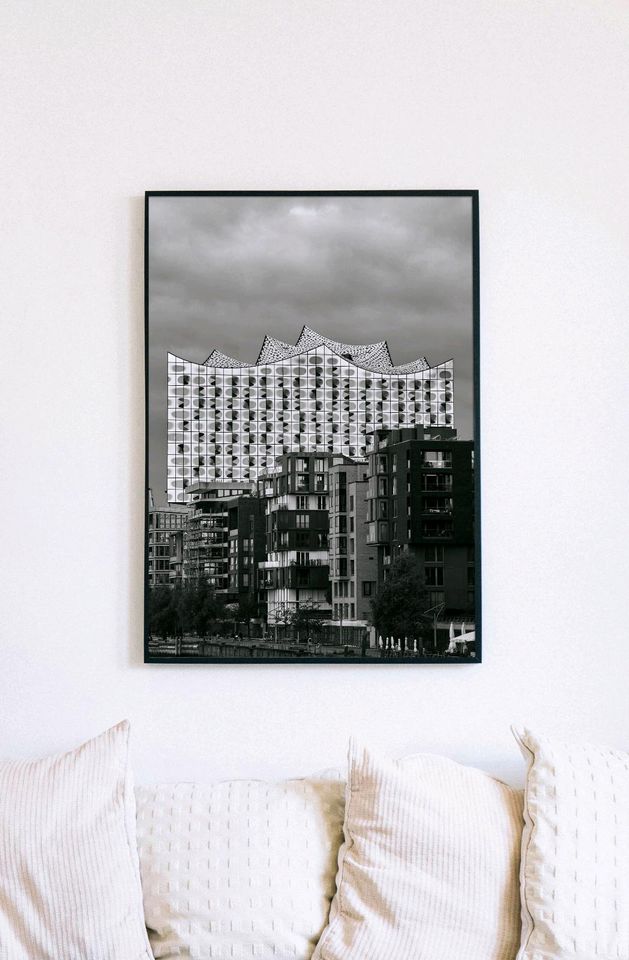 ⏩ Bilder Hamburg Schwarz-Weiß | Viele Größen - Poster Wandbilder in Hamburg