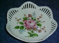 DDR Fine China Lichte Schale Durchbruchschale Porzellan  Blume Ro Sachsen - Annaberg-Buchholz Vorschau