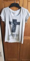 T-Shirt Shirt in 36/38 S/M grau mit Glitzer Rheinland-Pfalz - Hochspeyer Vorschau