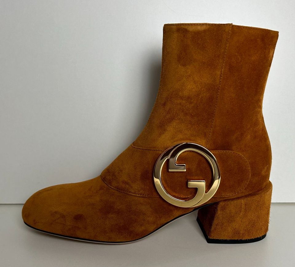 Gucci, Boots Blondie, Cognac, Veloursleder, EU 38,5, Neu, € 1.100 in Ratingen