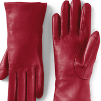Rote Leder Handschuhe m.Kashmir Futter, Gr 7, neu, Lands End Schleswig-Holstein - Silberstedt Vorschau