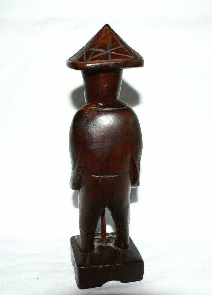 Asiatische Figur Konfuzius Holz Schnitzerei Skulptur Statuette in Bad Pyrmont