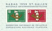 Schweiz Block 16* Briefmarkenausstellung St. Gallen 1959 Posthorn Nordrhein-Westfalen - Kamen Vorschau
