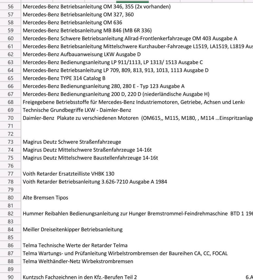 Biete WERKSTATT HANDBÜCHER: Mercedes, Wabco, Hanomag, ZF, Magirus in Lebach