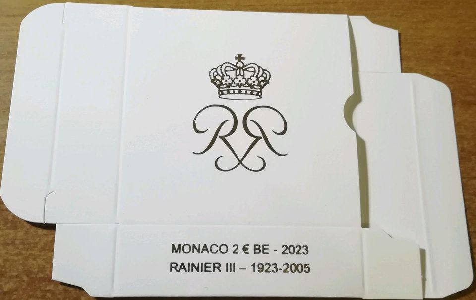 2 Euro Monaco 2023 in PP, " 100 Geb. Fürst Rainier der 3. " in Bergisch Gladbach