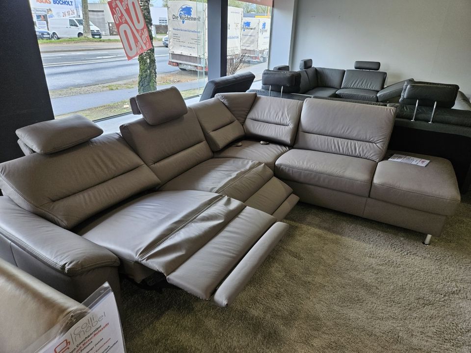 NEU ECHTLEDER Couch Wohnlandschaft Ledersofa 2x Motor Relaxsitz % in Bocholt