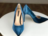 Zara Pump Samt Avio-Blau Gr. 39 Berlin - Wilmersdorf Vorschau