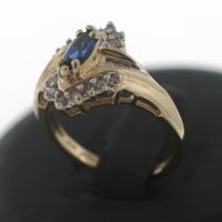 Diamant Saphir Ring 417 Gold 10 Kt Gelbgold Edelstein Innenstadt - Köln Altstadt Vorschau