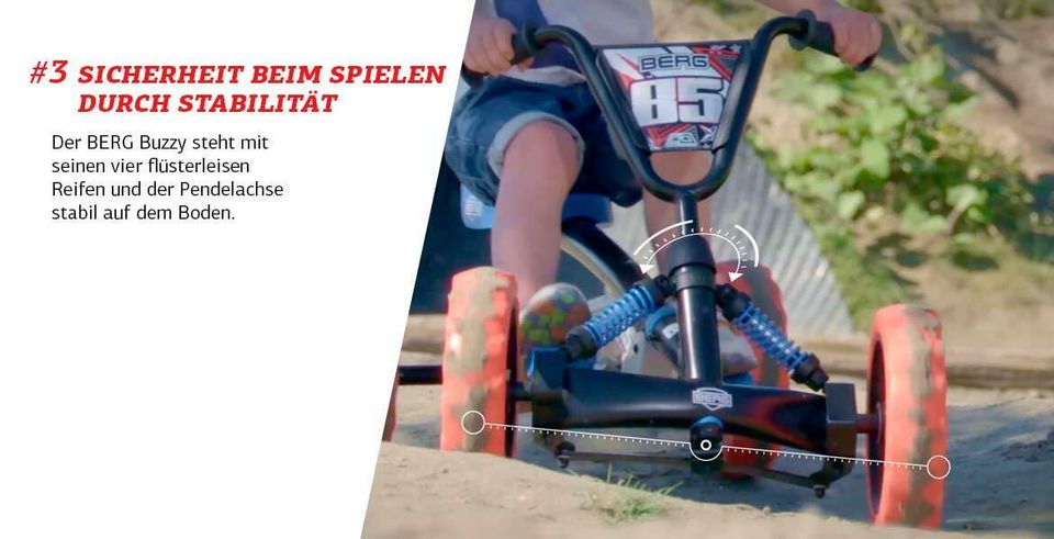 Pedal-Gokart / Schubfahrzeug BERG Buzzy 2-in-1: Kinder 2-5 Jahre in Kupferzell