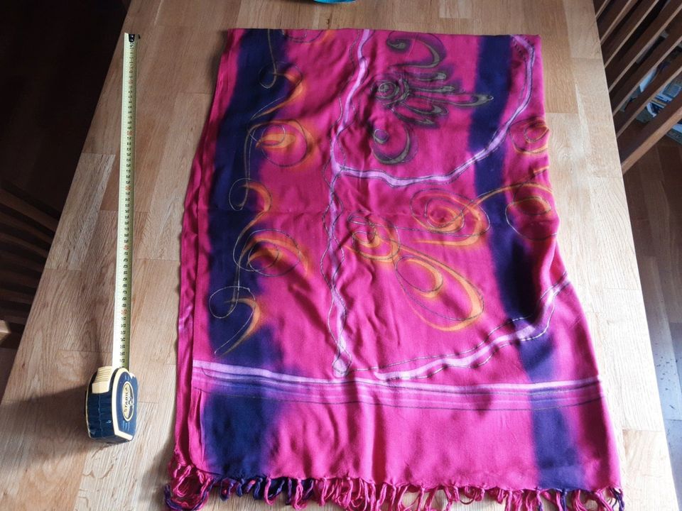 Tuch/ Strandtuch /Sarong 115 x 160cm, pink-lila-gold in Sankt Augustin
