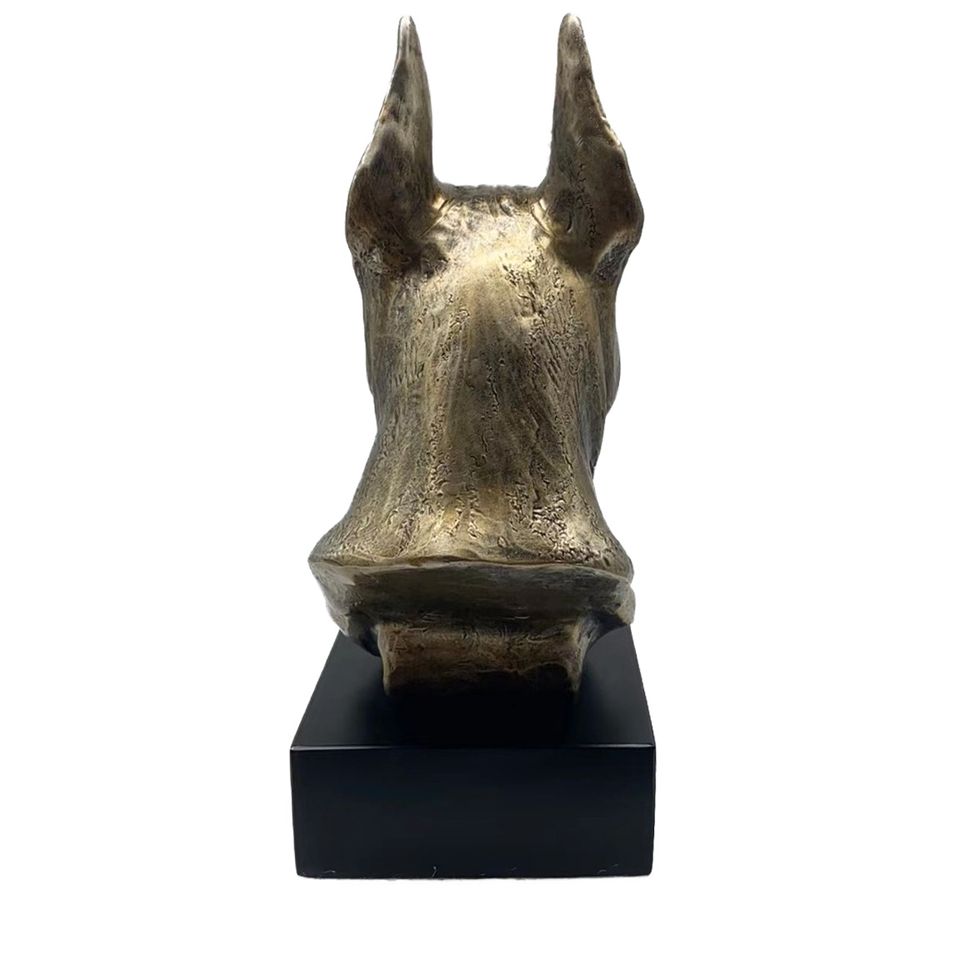 Hund Statue mit Gravur 16 Dobermann Bronze Harz Skulptur Figur in Karben