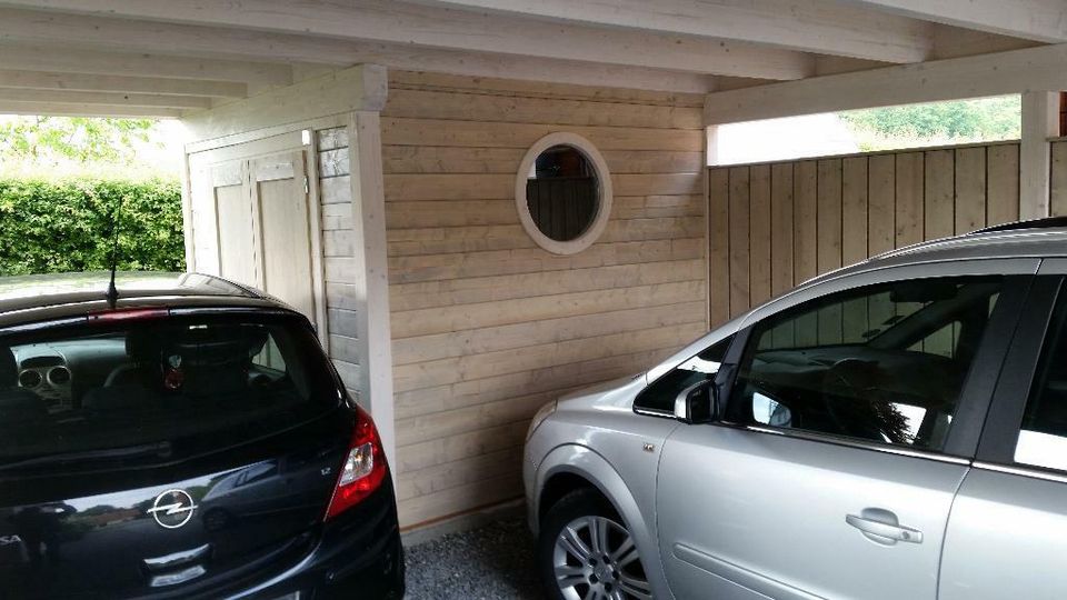 Carport Doppelcarport Terrassendach Leimholz VSG Glas Abstellraum in Löhne