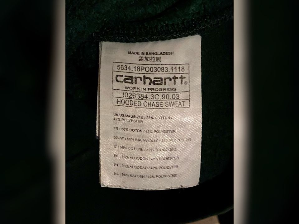 Carhartt „Hooded Chase Sweat“ Hoodie/Pullover, dunkelgrün, Gr. M in Heidelberg