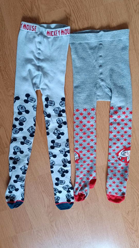 Strumpfhosen Sandmännchen Mickey Mouse 98/104 in Metzingen