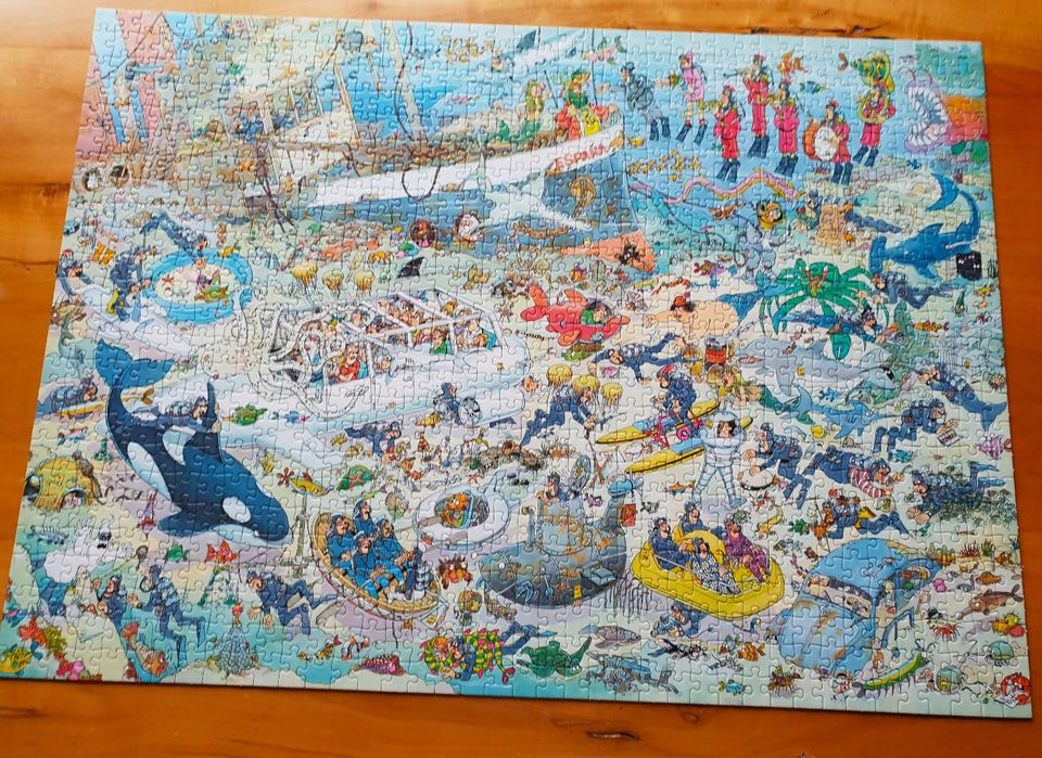 Van Haasteren Puzzle 1000 Teile Spaß unter Wasser wie neu in Bell