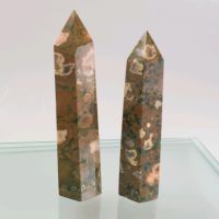 2x Echte Rhyolit Edelstein Kristall Spitzen ( 85 + 95 mm ) Nordrhein-Westfalen - Recklinghausen Vorschau